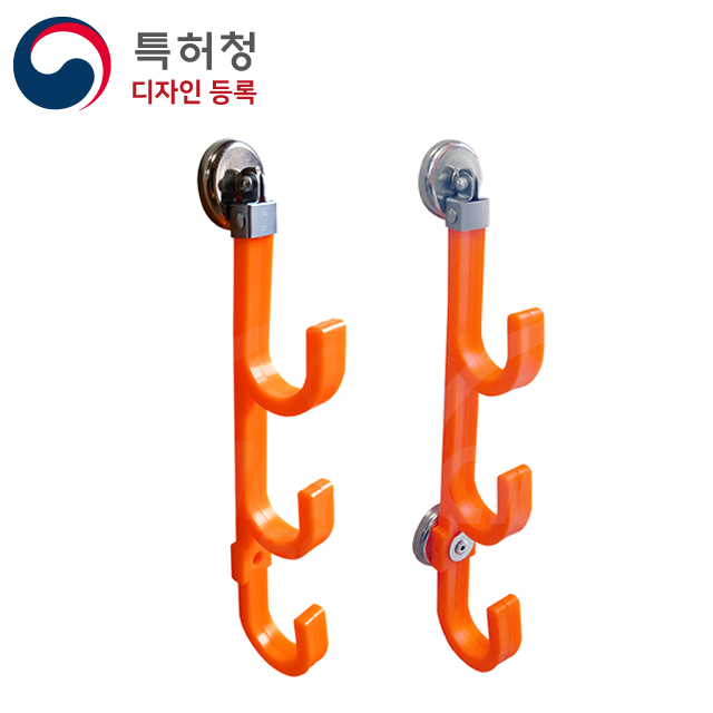 자석3단 전선거치대 (자석2개)