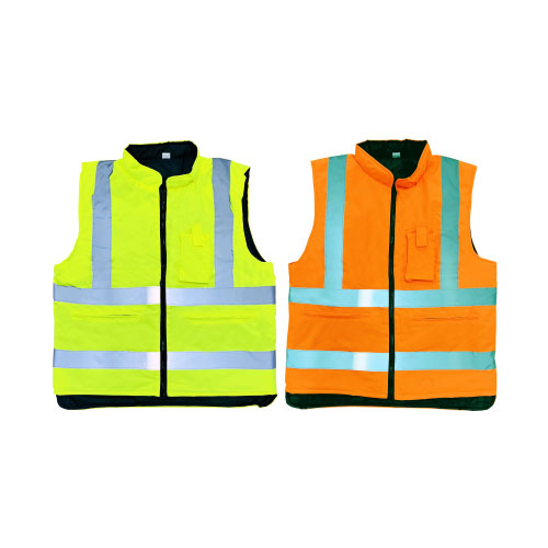 패딩 안전조끼 (겨울용) 형광 / 2XL