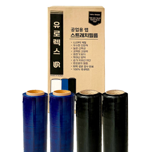 수동 스트레치필름/유색 (4롤/박스) 청색 / 18mic×350M