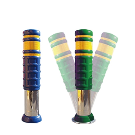 충격흡수 스텐오뚜기볼라드 A타입 (매립식) 150Φ*H1050 / 청색 주문제작