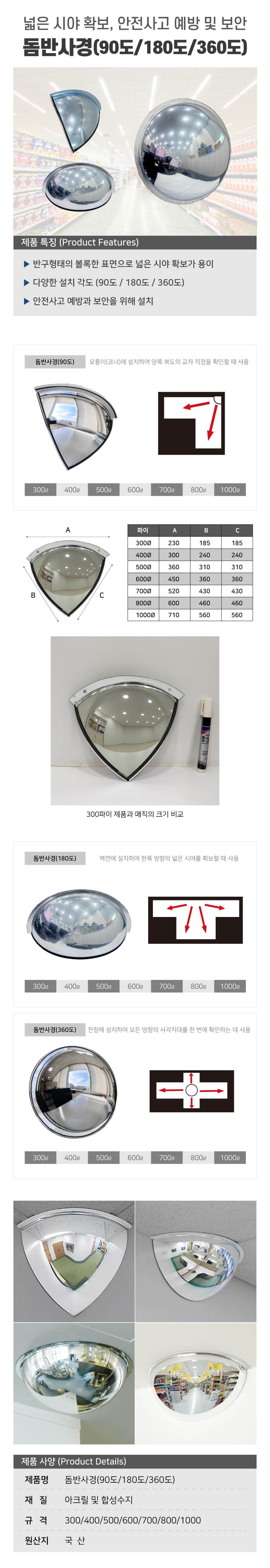 돔반사경(360도) 700Φ