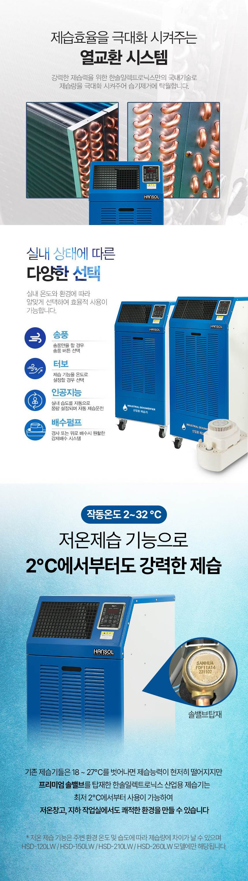 한솔 / 산업용제습기(국내제조) 260L / HSD-260L 무료배송