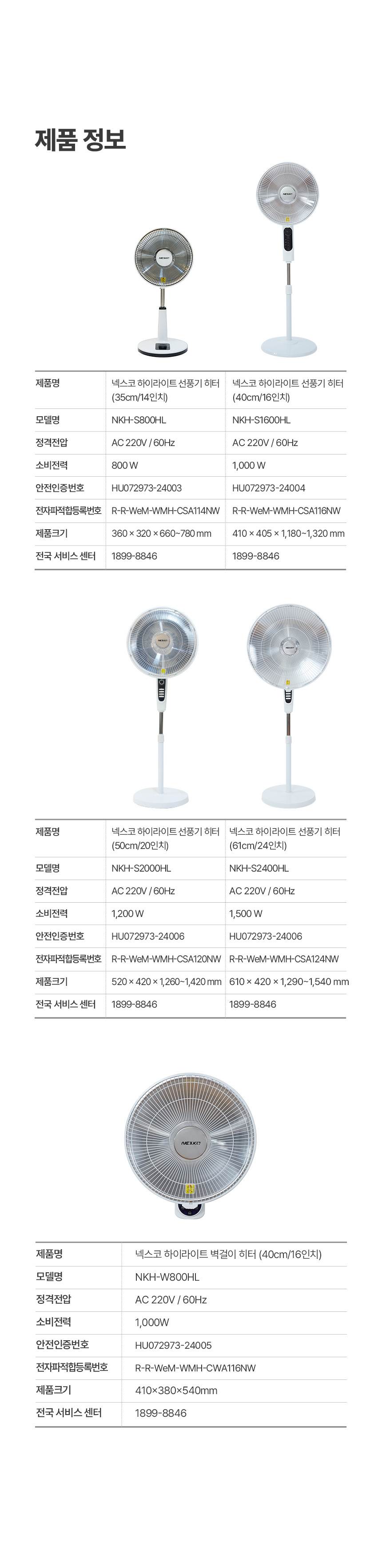 한솔 넥스코 / 선풍기형 전기히터 스탠드_50cm / NKH-S2000HL 노출가준수필수