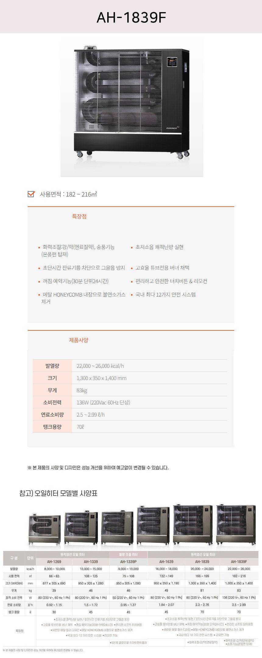 에어렉스 원적외선 돈풍기 37형 / AH-1339 노출가준수필수