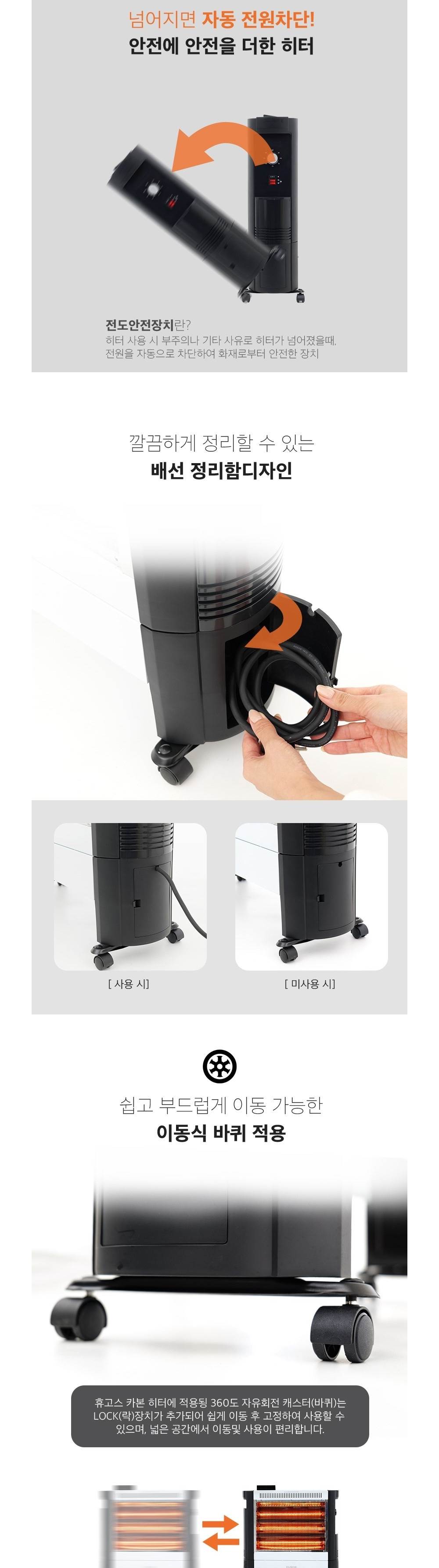 휴고스 카본 전기히터 BHA-C3000 노출가준수필수