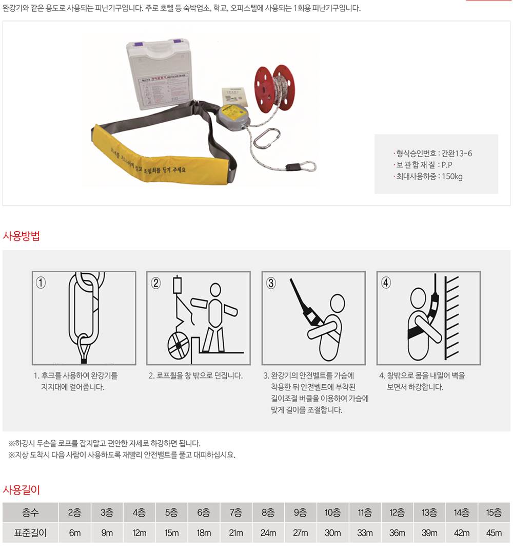 간이 완강기 14층(42M)