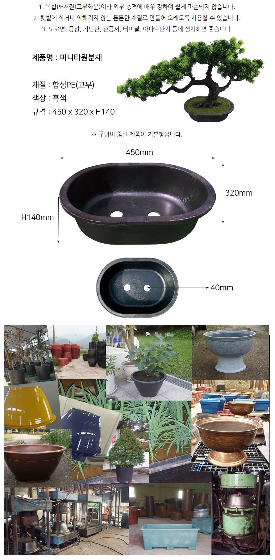 미니타원분재 450*320*H140