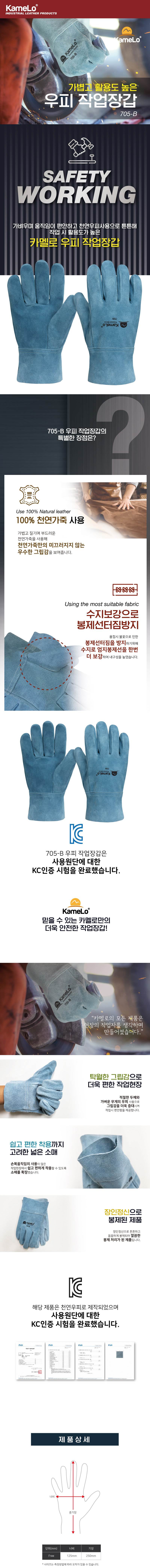 카멜로 작업장갑 / 705-B 파랑