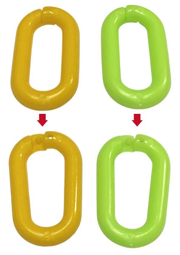 플라스틱연결고리-O형 (10mm) 형광색