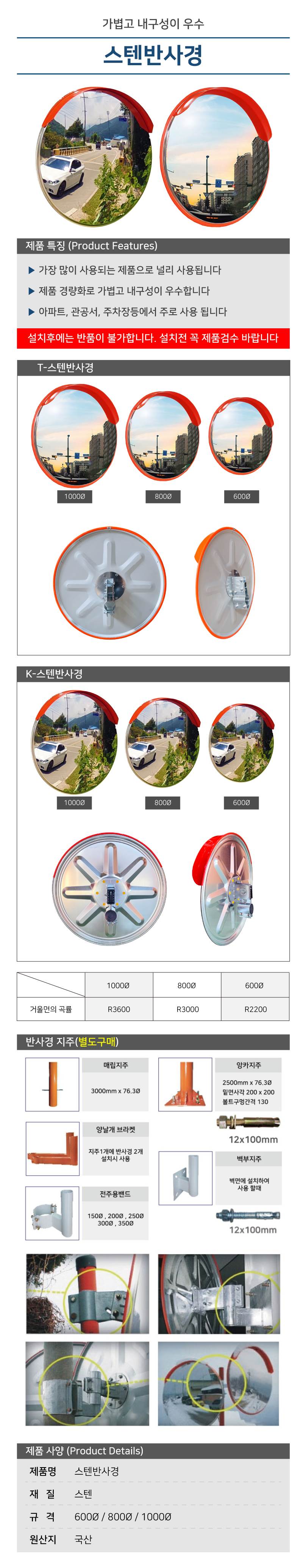 스텐반사경-K 1000Φ