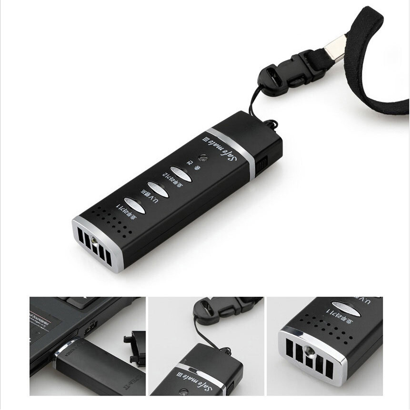 (충전식) 전자호각(호루라기) LED램프 / 블랙