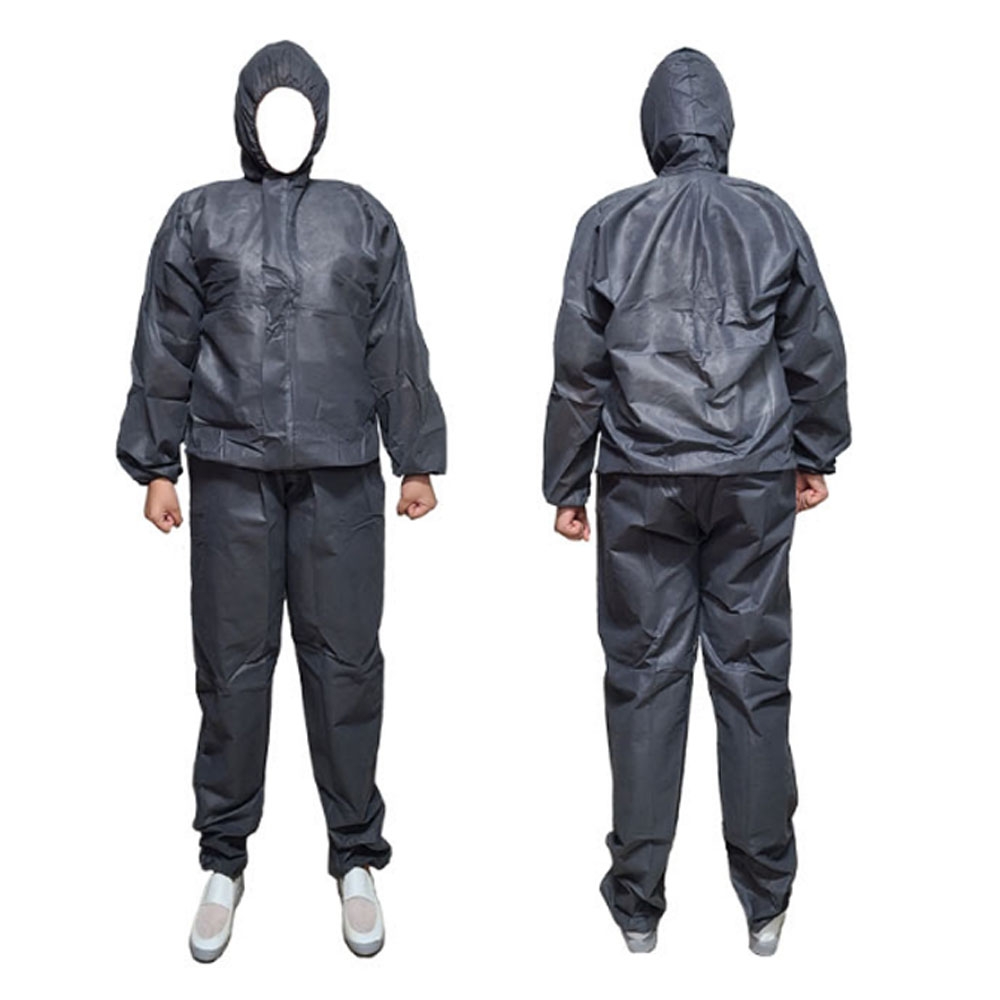 PP 투피스 일회용작업복 그레이 / 2XL (24개입)