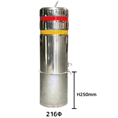 스텐일자볼라드(매립이동) 216Φ H1200 (홈) 주문제작