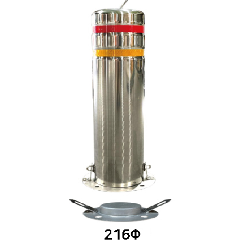 스텐일자볼라드(앙카이동) 216Φ H1200 (홈) 주문제작