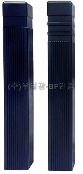 완성우레탄볼라드용(커버) 120사각/회색/3줄
