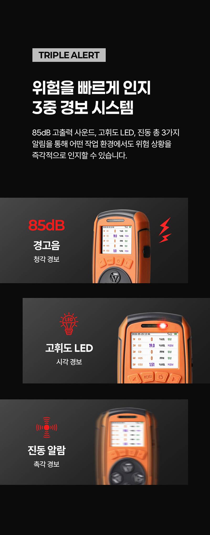 가제트 휴대용 복합가스측정기(5가스) / GD5 Pro 본품